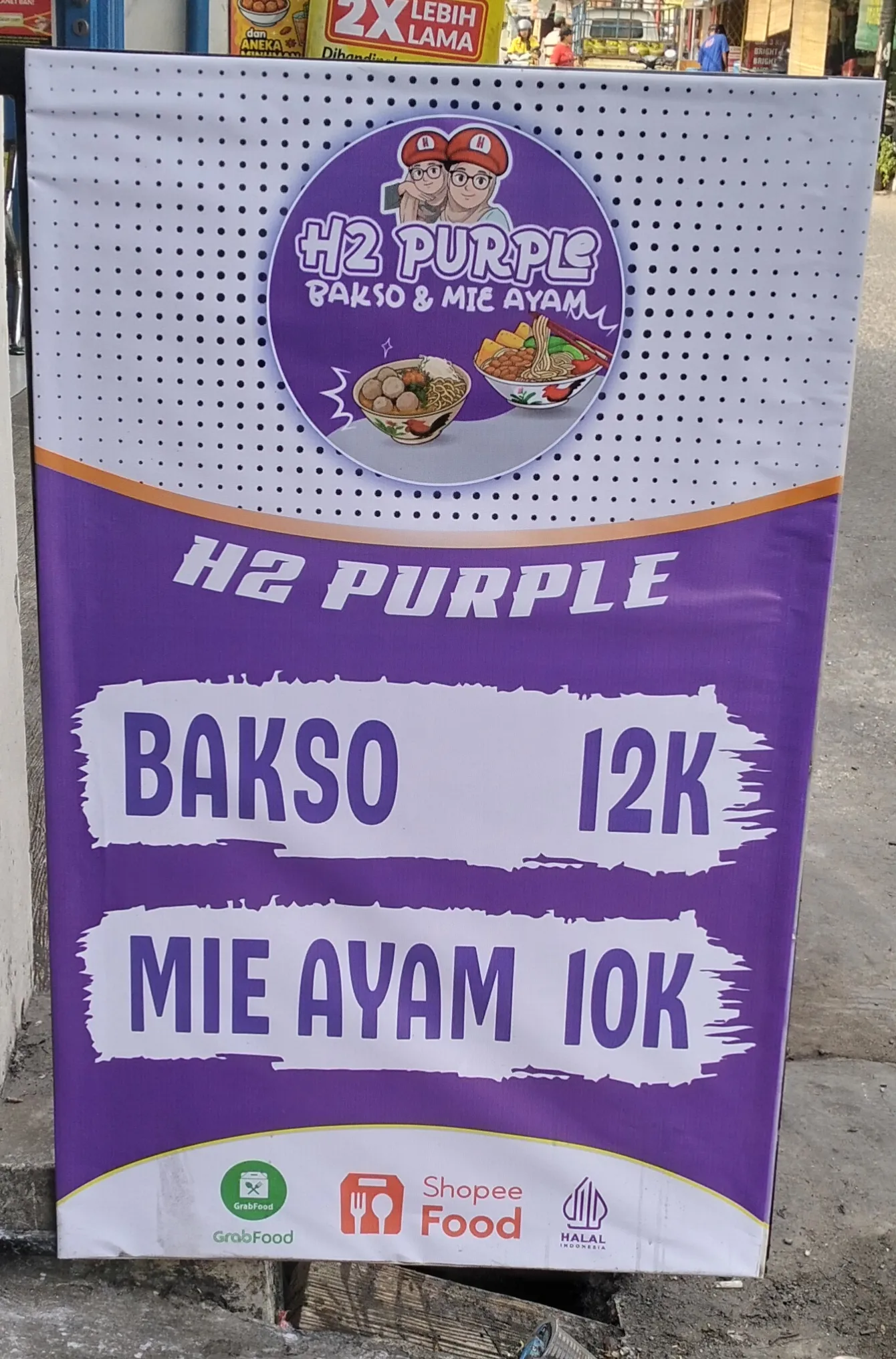 Mie ayam bakso h2 purple