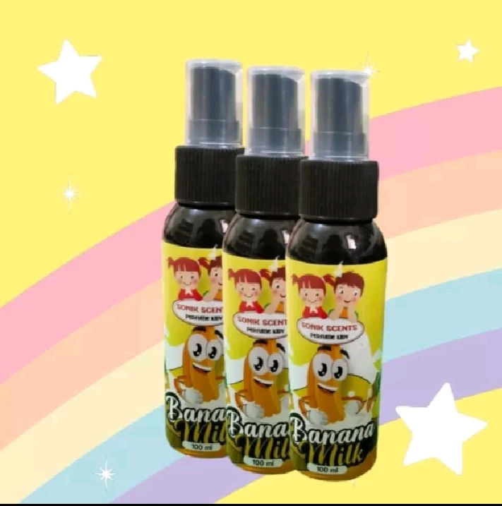 Paket hemat 5 pcs parfum kidy sonik scent banana milk 100ml BPOM