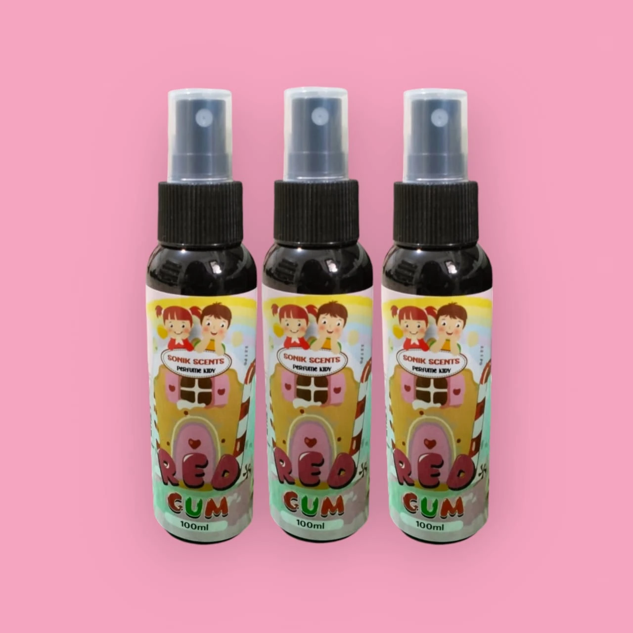 Paket hemat 5 pcs parfum kidy sonik scent redgum 100ml BPOM